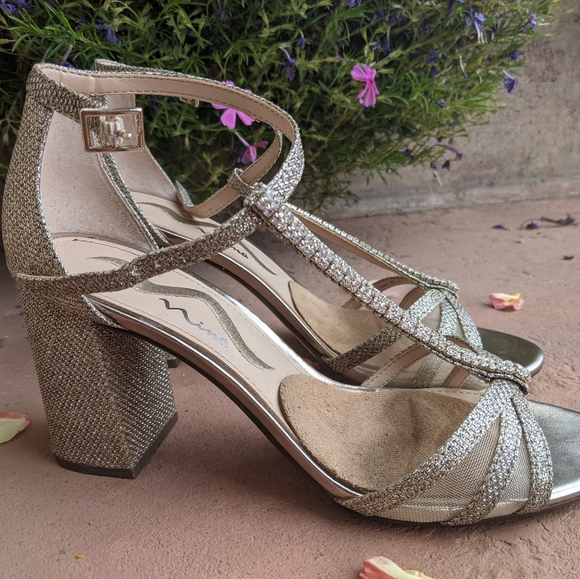 Bridal Block Heel Size 7.5 - Picture 1 of 5